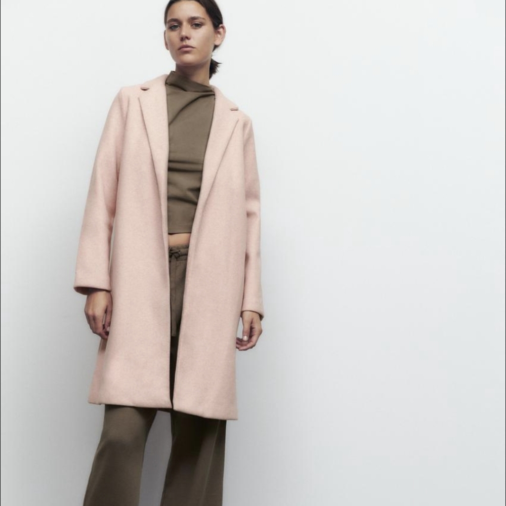 Zara Blush Pink Overcoat